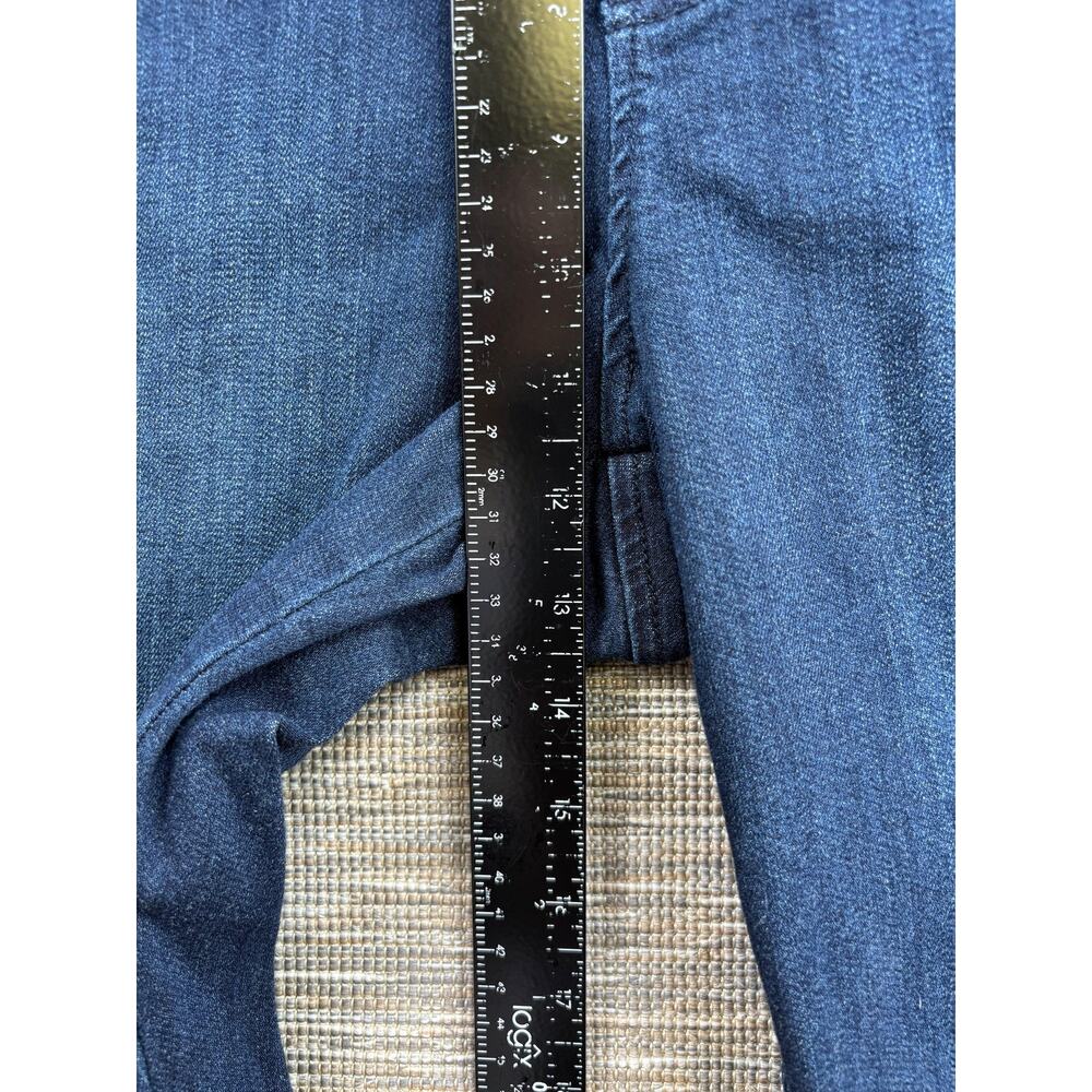 Belle By Kim Gravel Pull On Jegging Jeans Womens 18W Blue Cuffed Stretch Denim - Picture 7 of 8